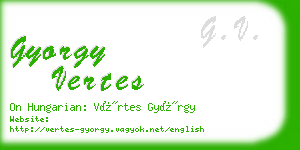 gyorgy vertes business card